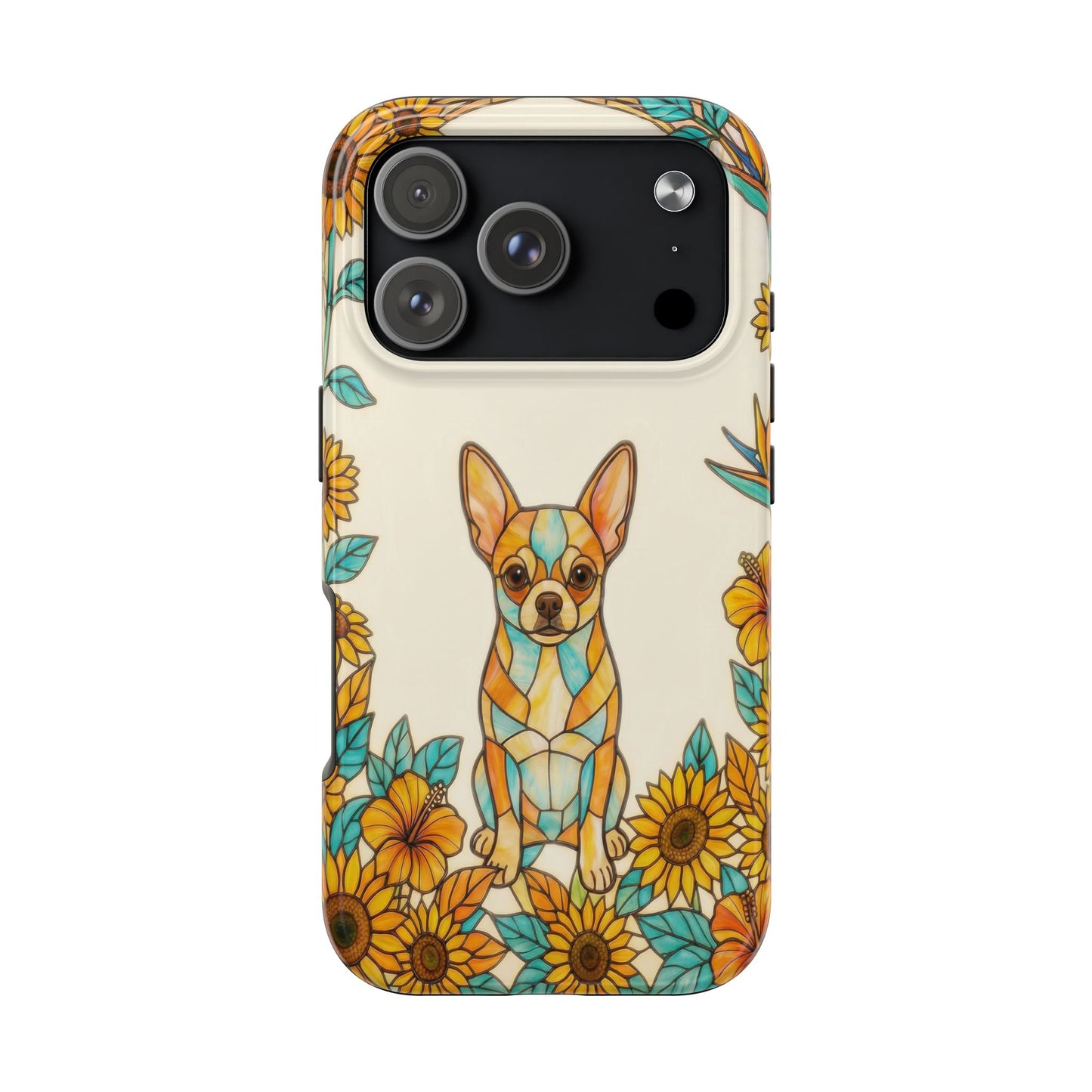 Chihuahua Stained Glass Style Tough Case — Sun & Joy Theme
