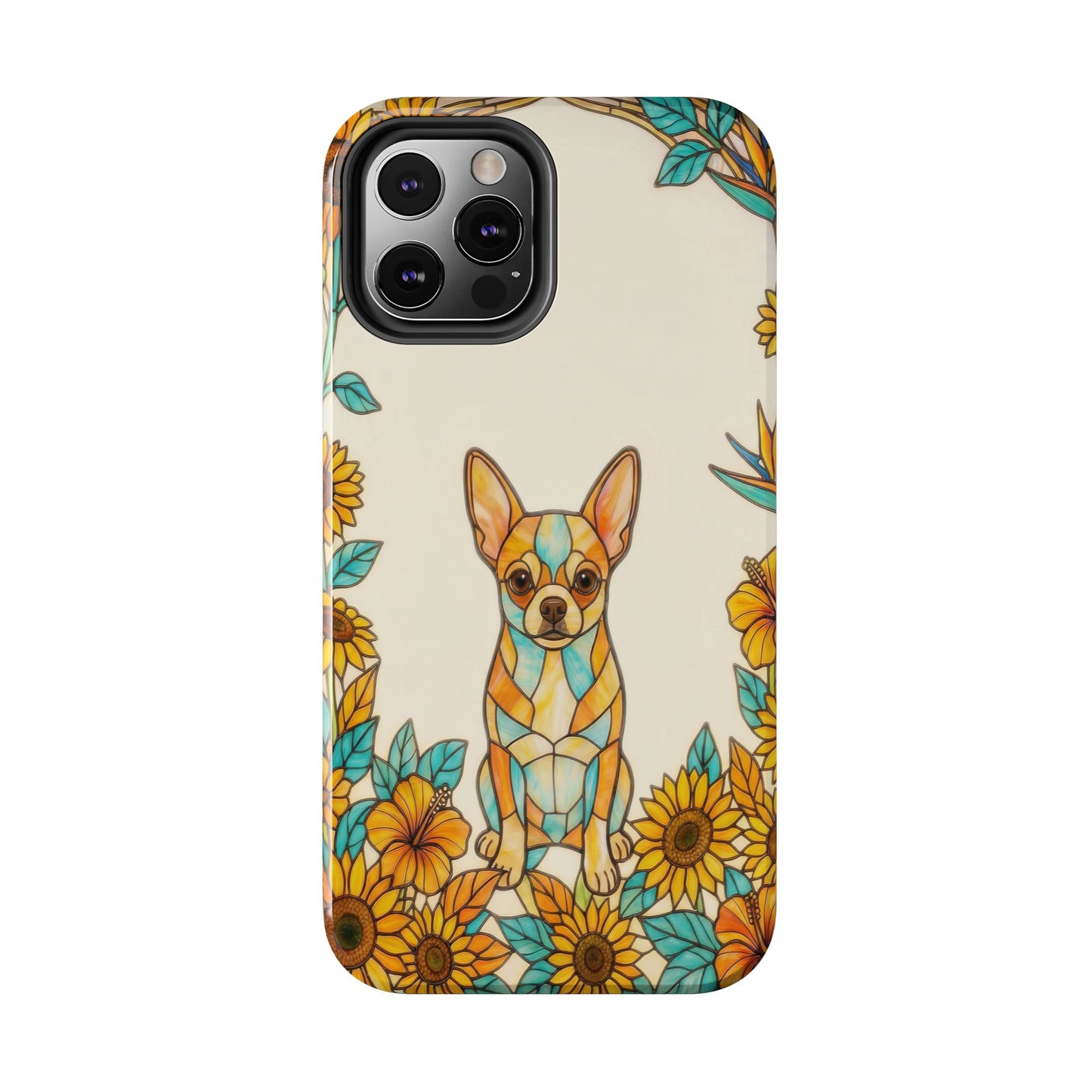 Chihuahua Stained Glass Style Tough Case — Sun & Joy Theme