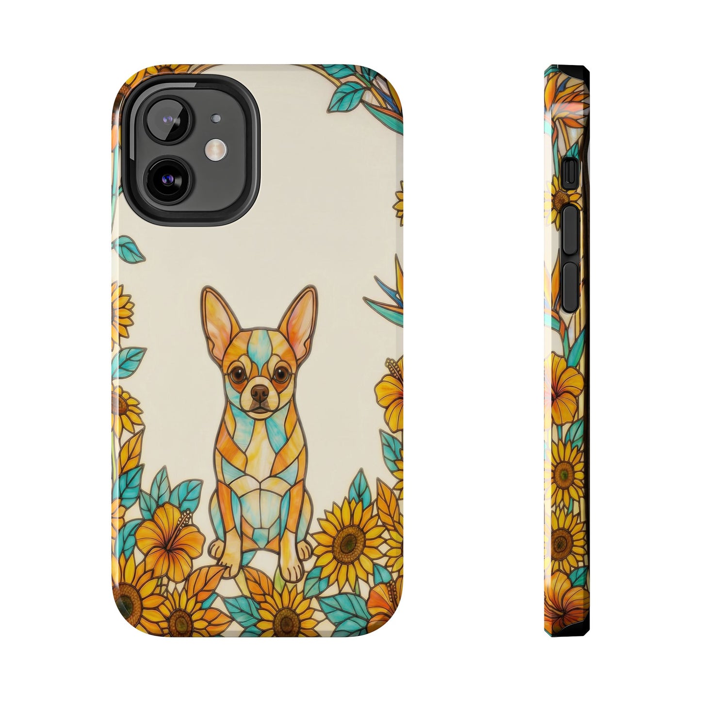 Chihuahua Stained Glass Style Tough Case — Sun & Joy Theme