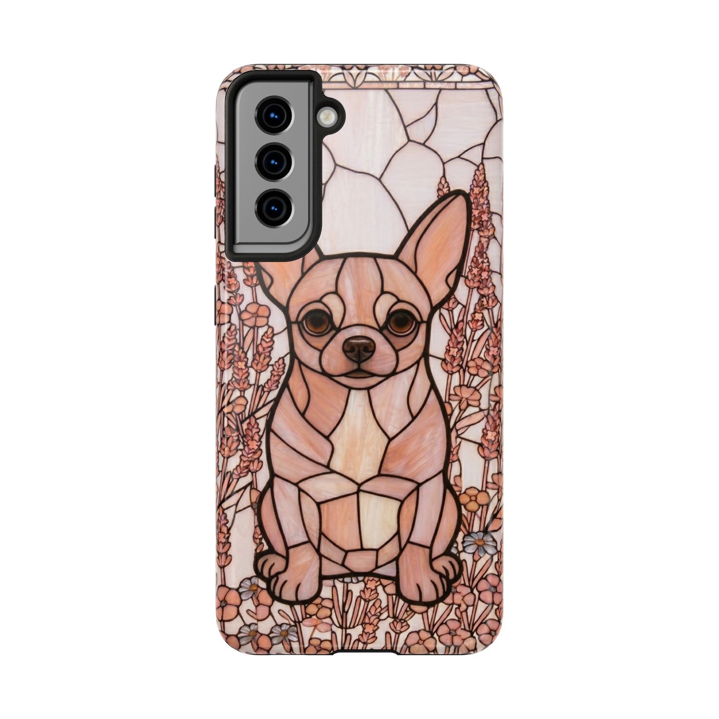 Chihuahua Stained Glass Style Tough Case — Blush & Grace Theme