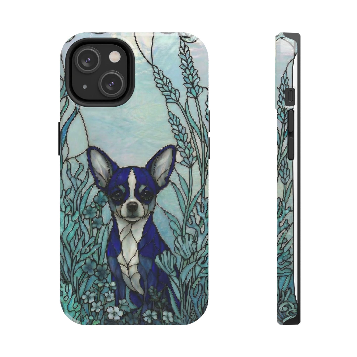 Chihuahua Stained Glass Style Tough Case — Alert & True Theme