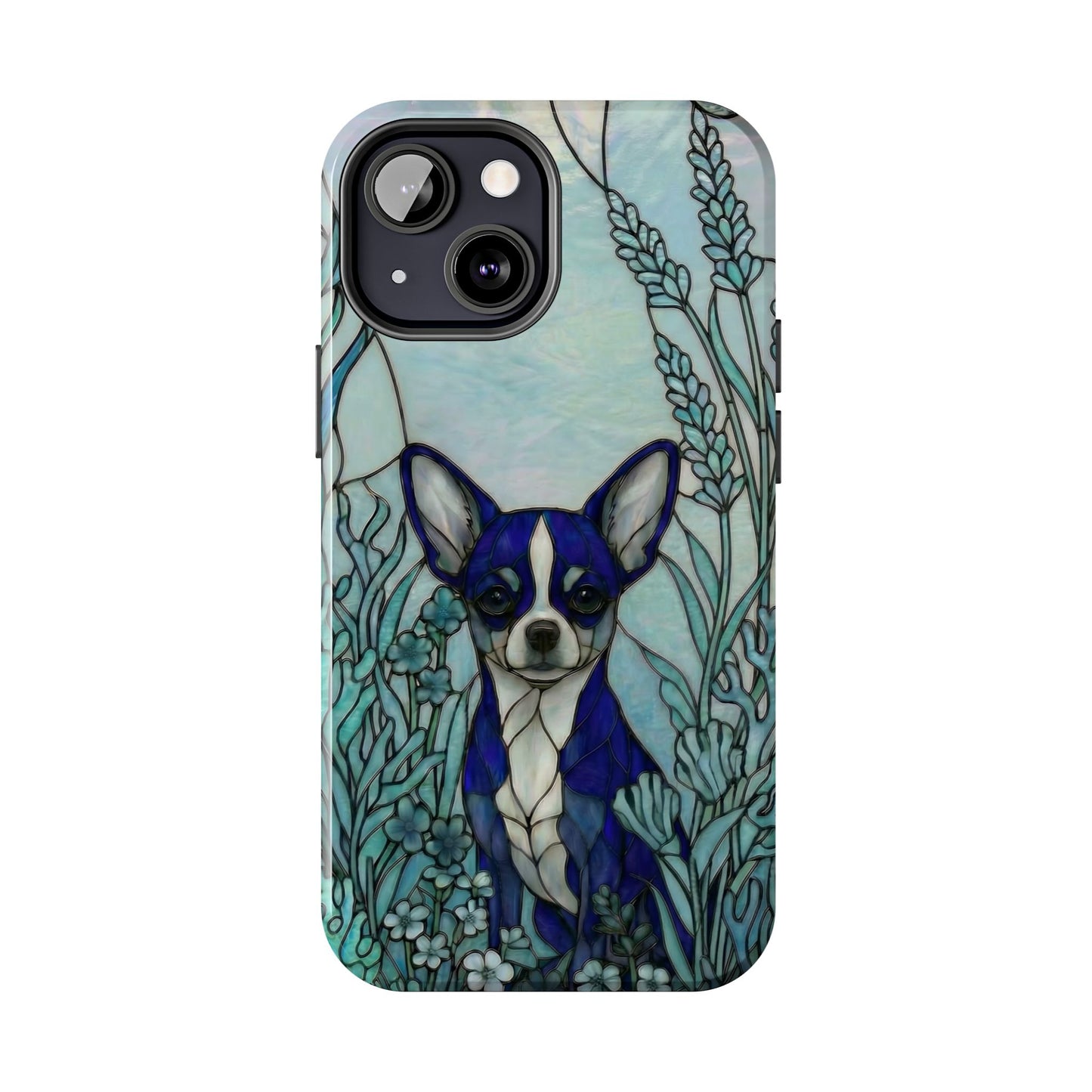 Chihuahua Stained Glass Style Tough Case — Alert & True Theme