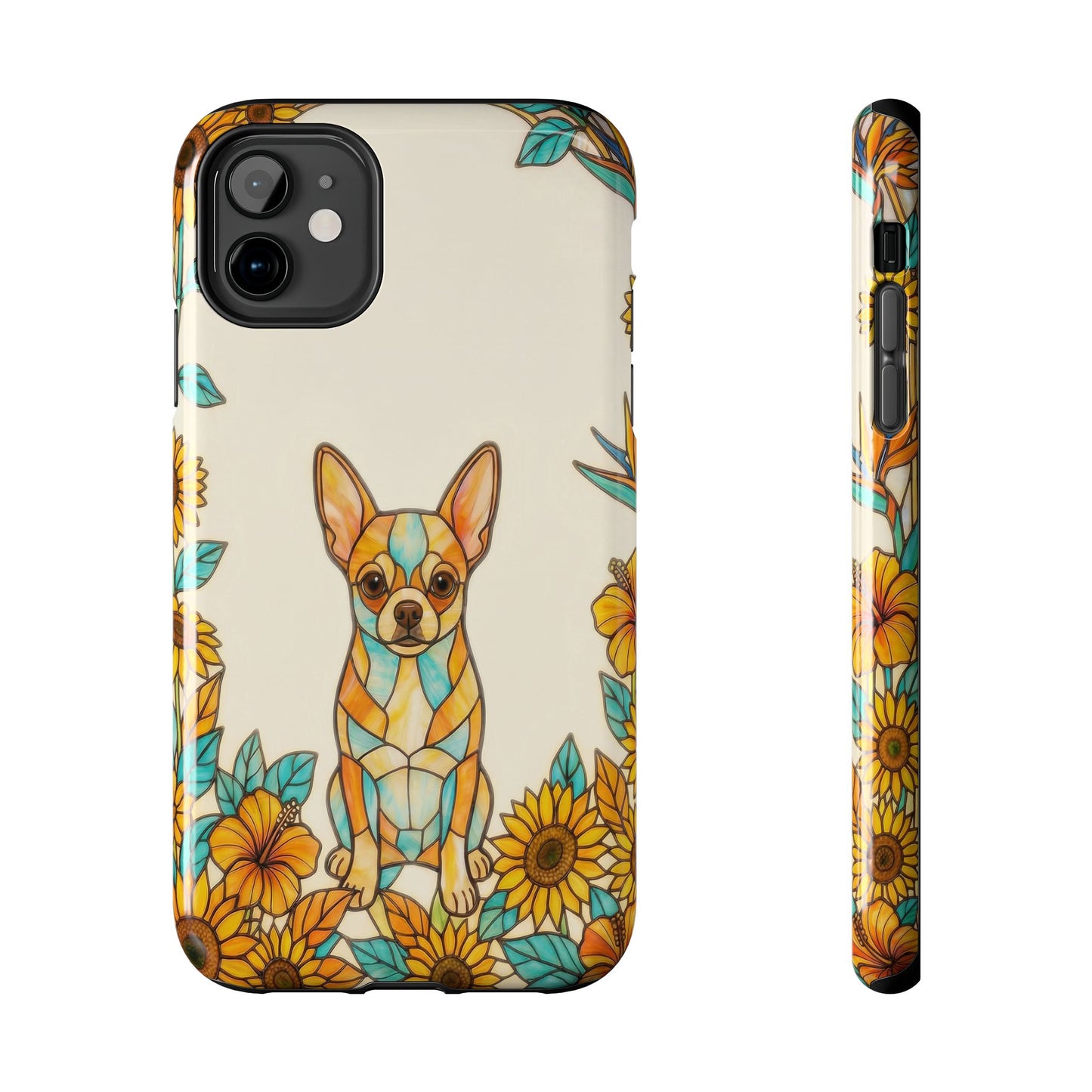 Chihuahua Stained Glass Style Tough Case — Sun & Joy Theme