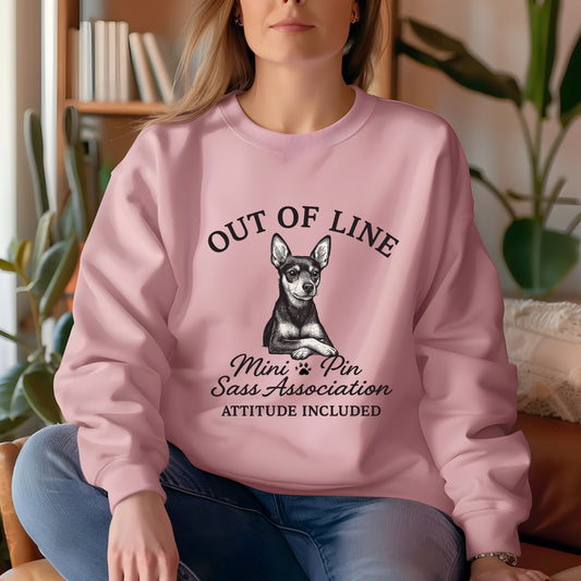 Funny Unisex Premium Sweatshirt Out of Line Mini Pin Lover Gift