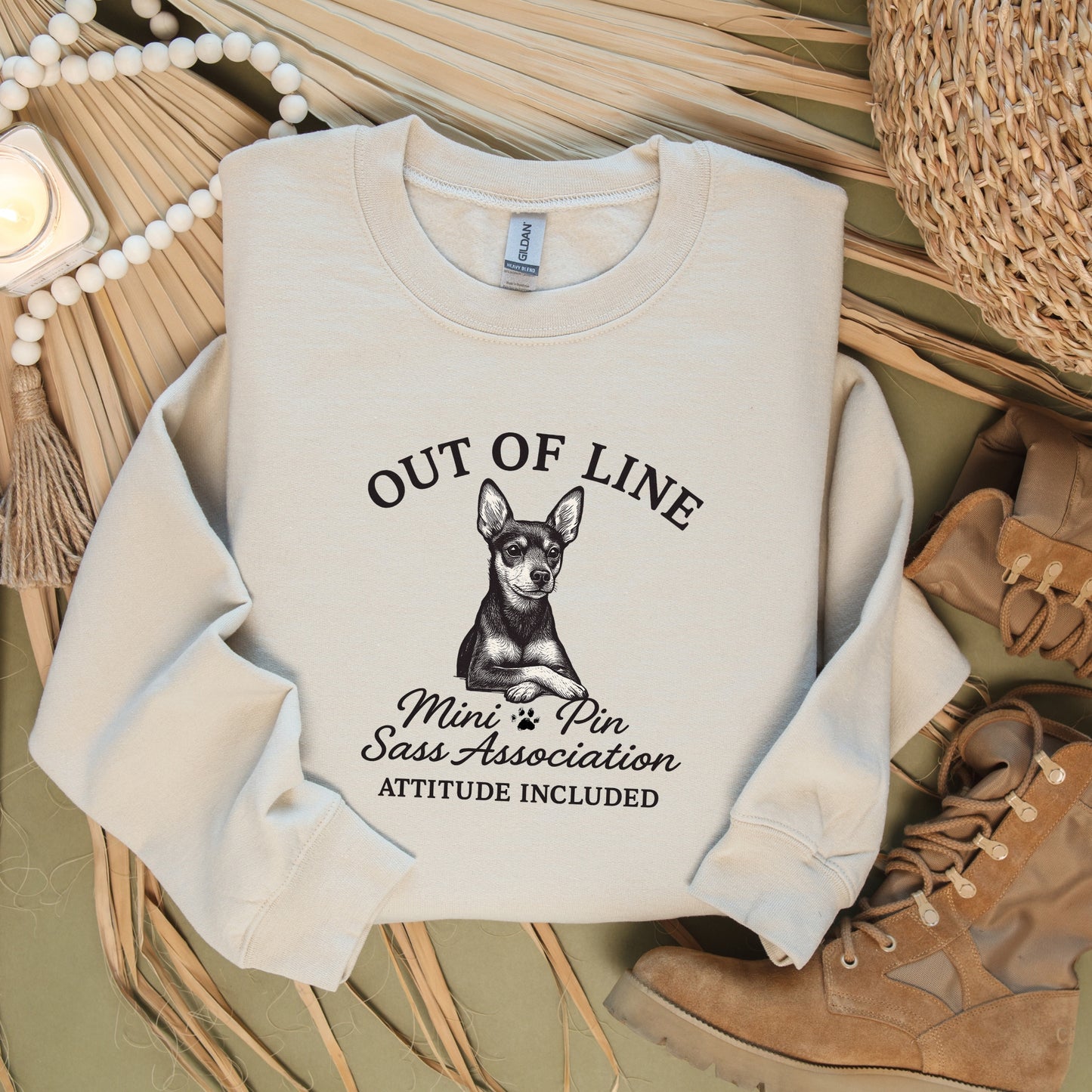 Funny Unisex Premium Sweatshirt Out of Line Mini Pin Lover Gift