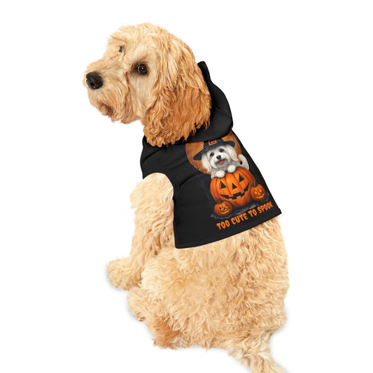 Cute Maltese Black Halloween Dog Hoodie – Too Cute to Spook!