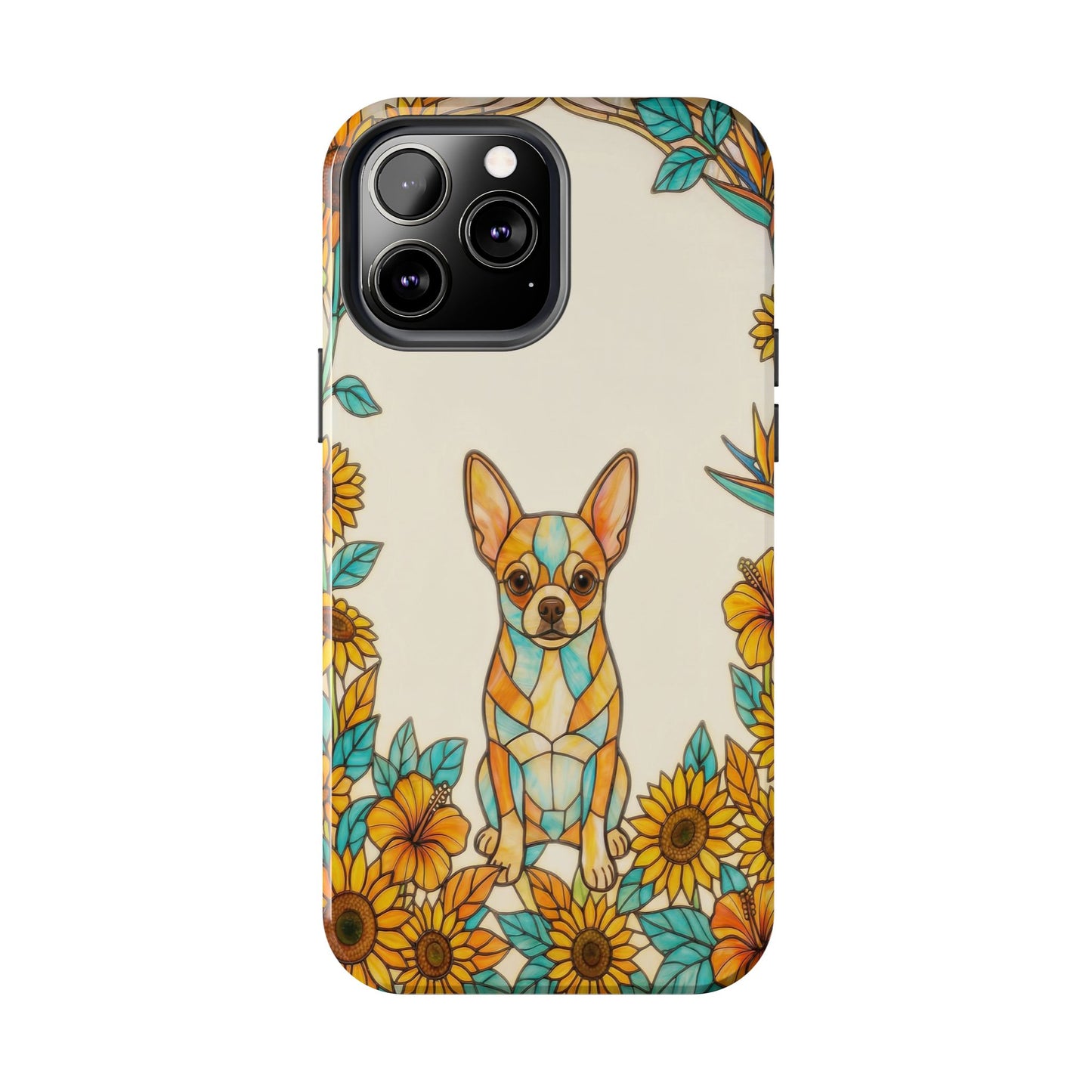 Chihuahua Stained Glass Style Tough Case — Sun & Joy Theme
