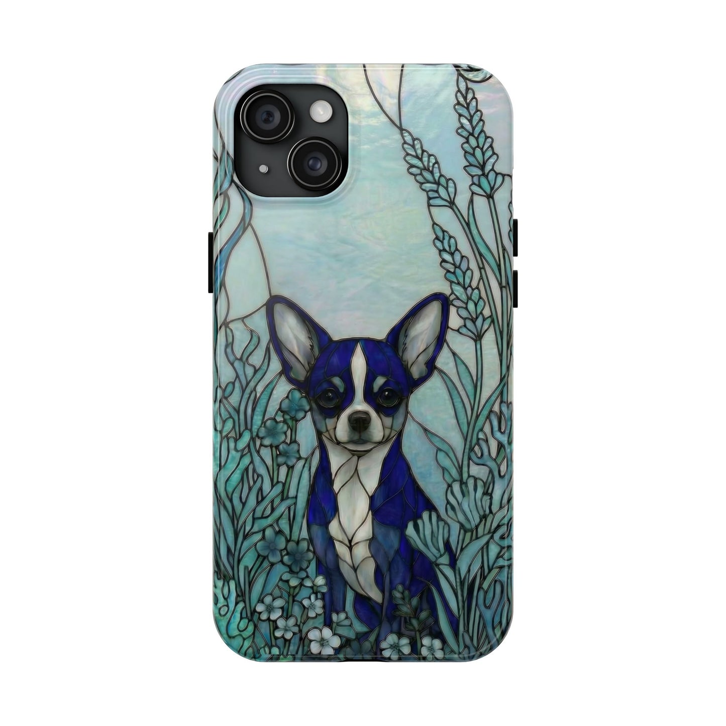 Chihuahua Stained Glass Style Tough Case — Alert & True Theme