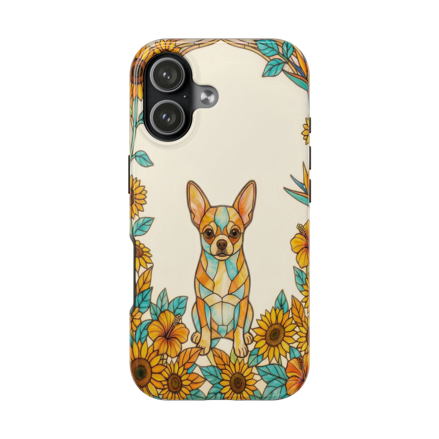 Chihuahua Stained Glass Style Tough Case — Sun & Joy Theme
