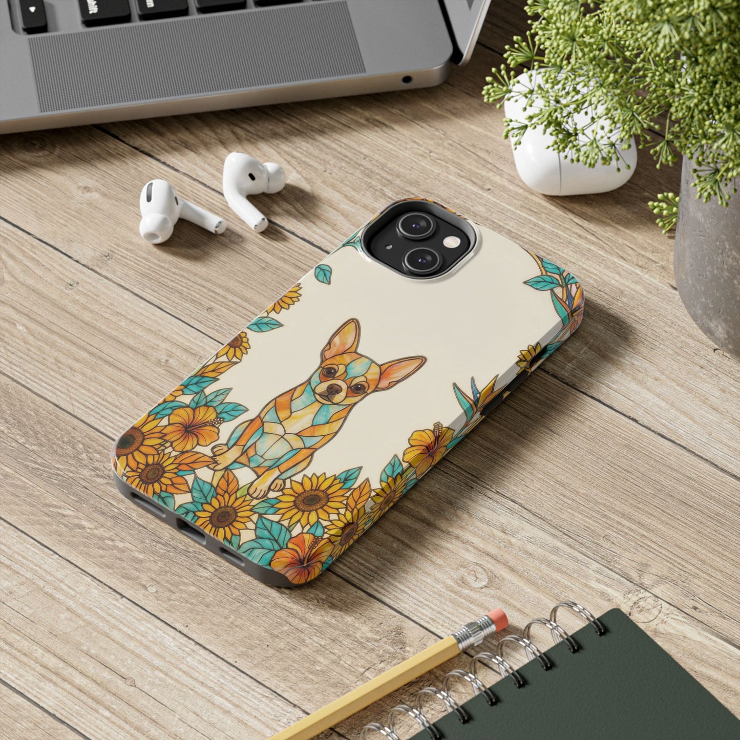 Chihuahua Stained Glass Style Tough Case — Sun & Joy Theme