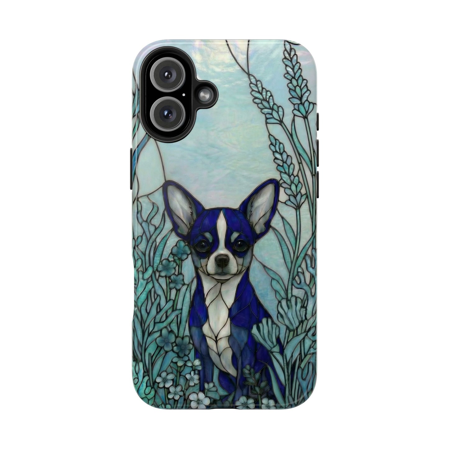 Chihuahua Stained Glass Style Tough Case — Alert & True Theme