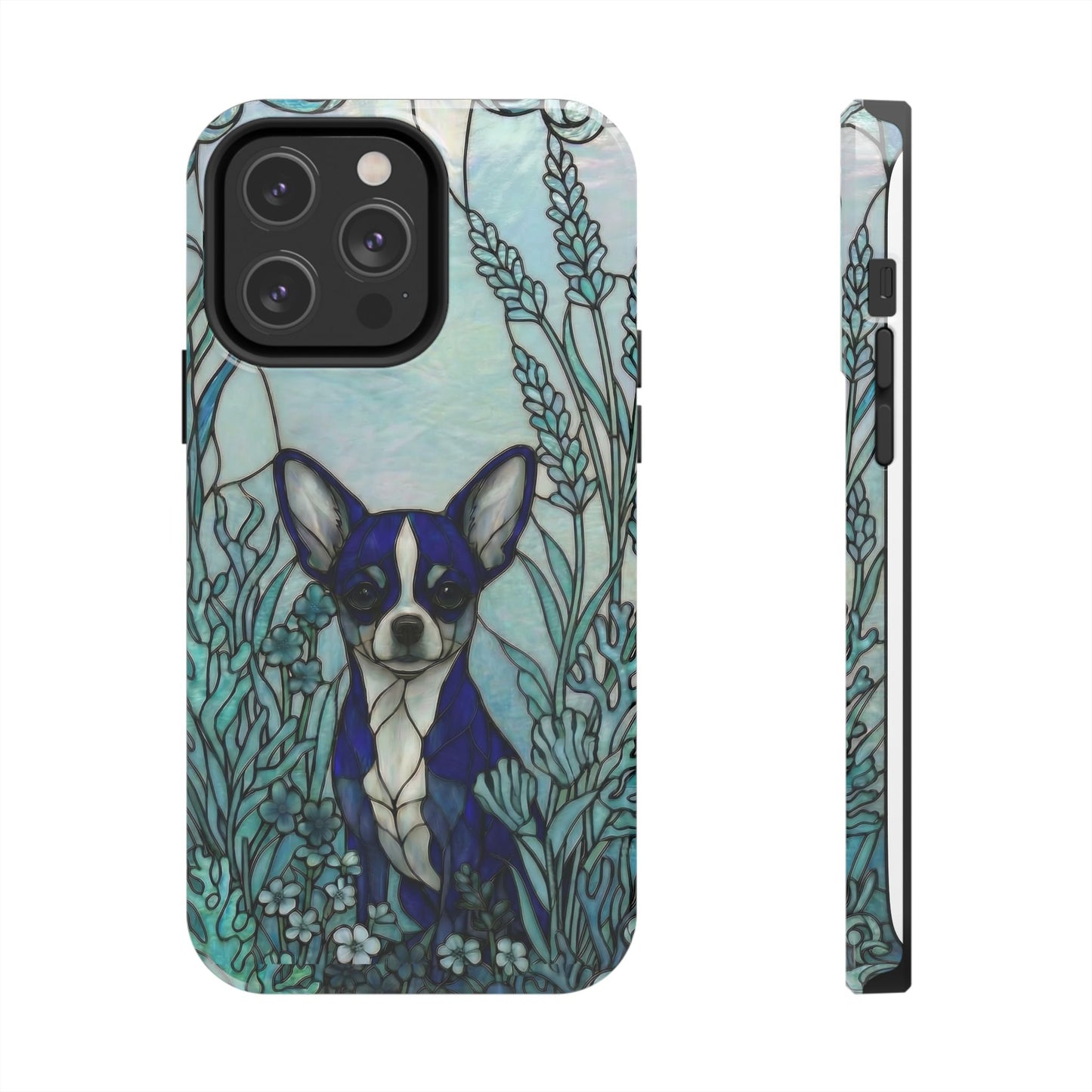 Chihuahua Stained Glass Style Tough Case — Alert & True Theme