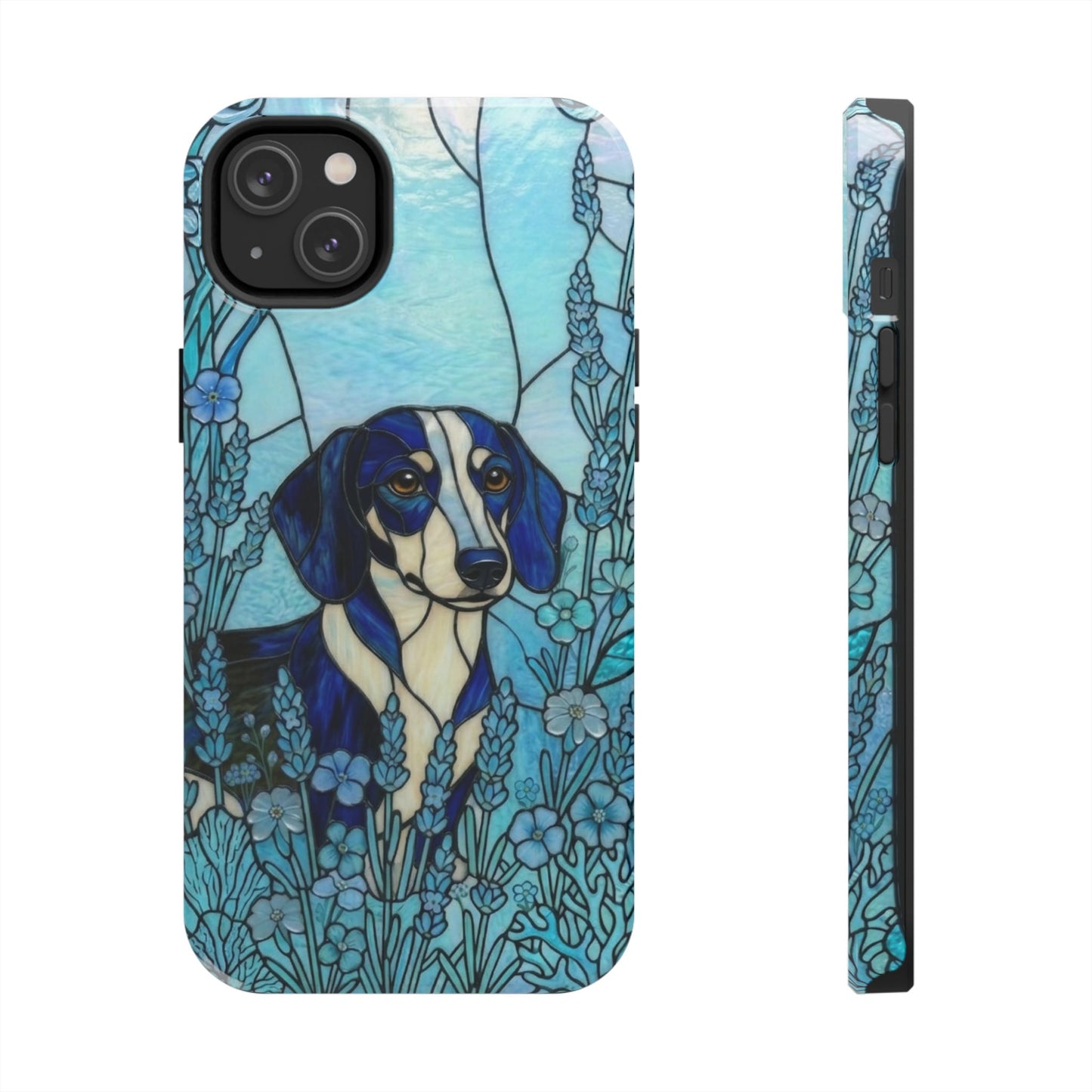 Dachshund Stained Glass Style Tough Case — Ocean Theme