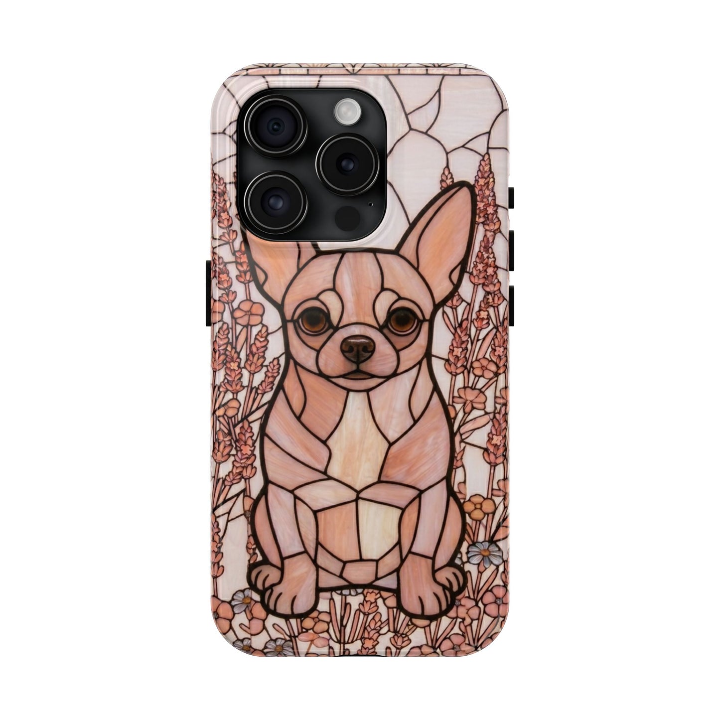 Chihuahua Stained Glass Style Tough Case — Blush & Grace Theme