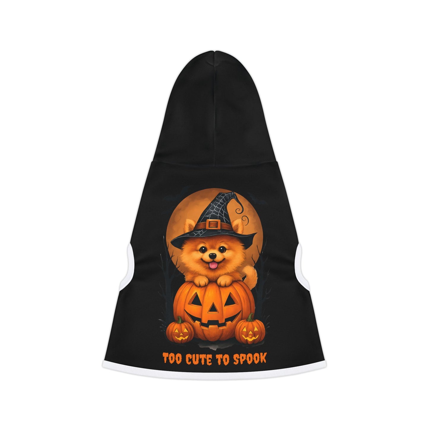 Cute Pomeranian Black Halloween Dog Hoodie – Too Cute to Spook!