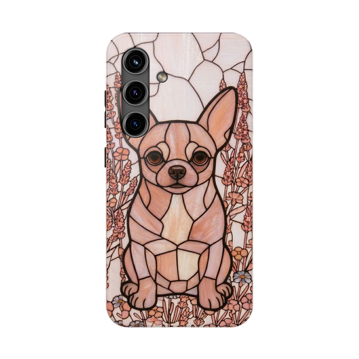 Chihuahua Stained Glass Style Tough Case — Blush & Grace Theme
