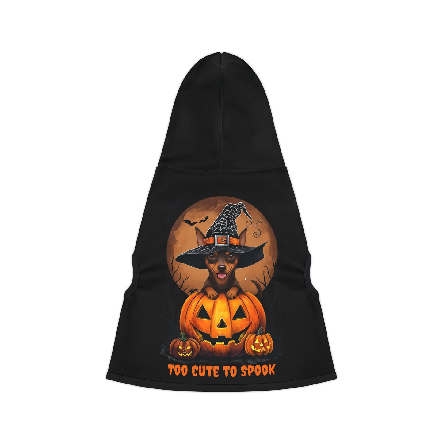 Cute Mini Pinscher Black Halloween Dog Hoodie – Too Cute to Spook!