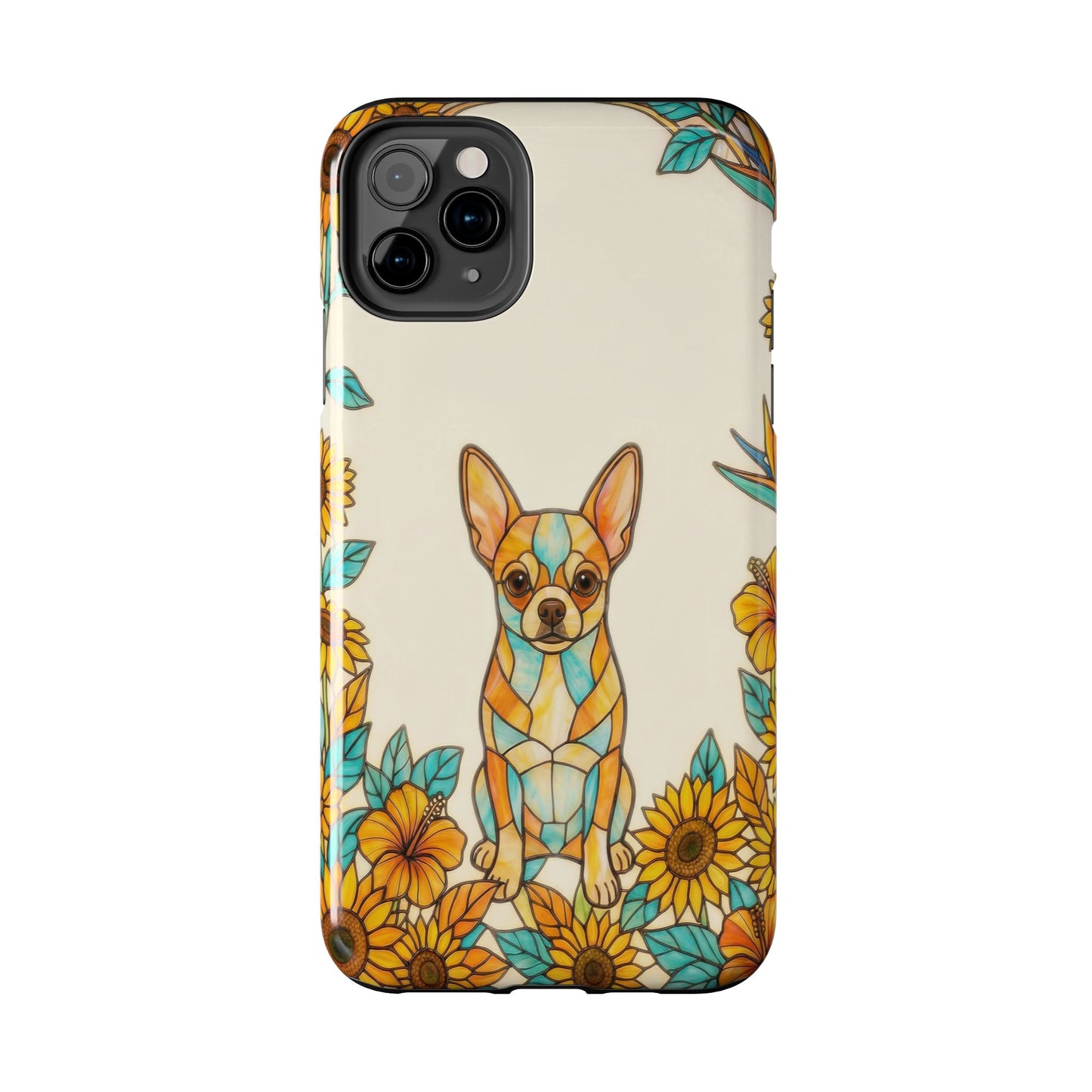Chihuahua Stained Glass Style Tough Case — Sun & Joy Theme