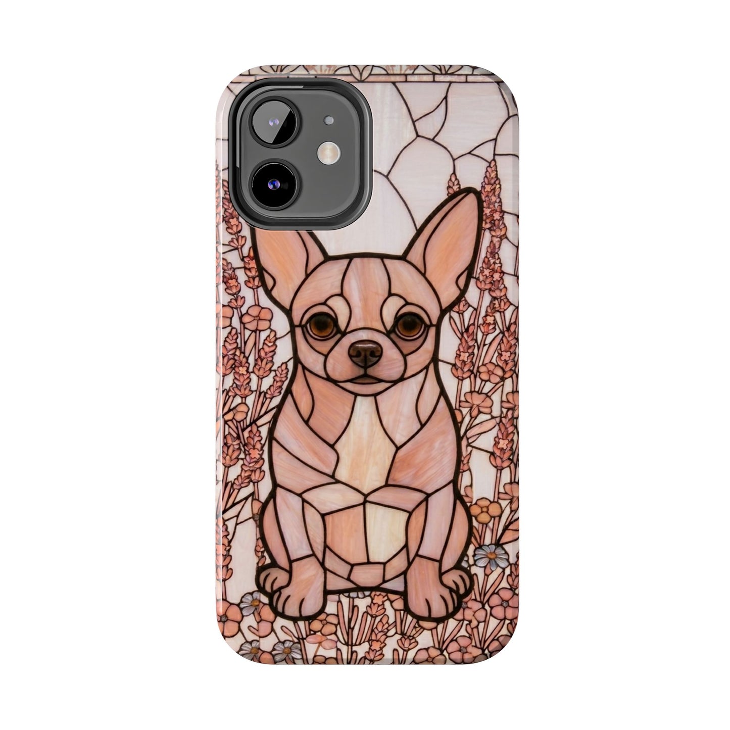 Chihuahua Stained Glass Style Tough Case — Blush & Grace Theme
