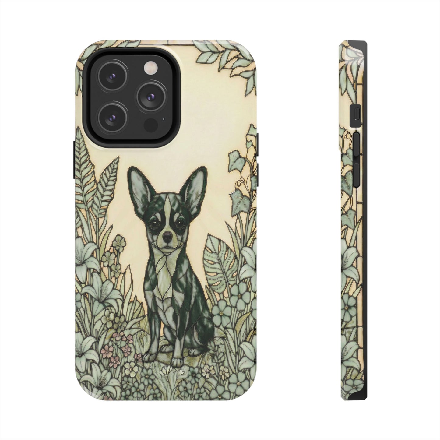 Chihuahua Stained Glass Style Tough Case — Wise & Wild Theme