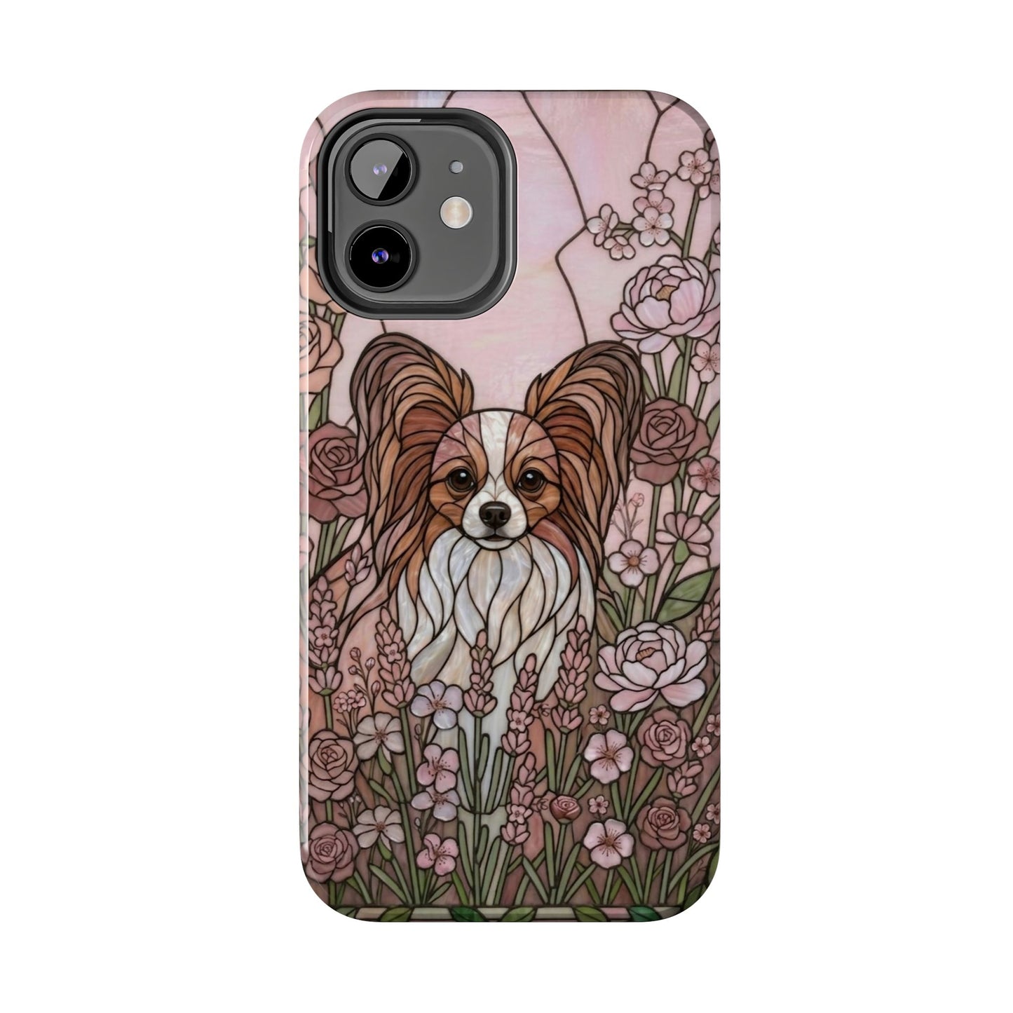 Papillon Stained Glass Style Tough Case — Rose Garden Theme