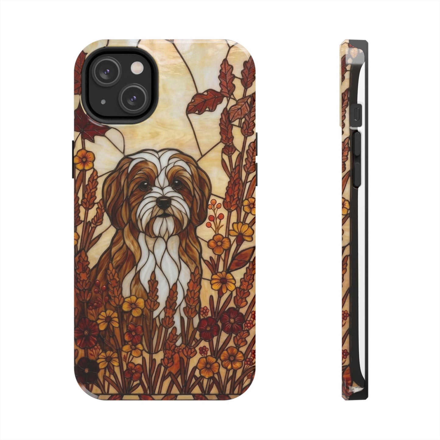Maltese Stained Glass Style Tough Case — Autumn Warmth Theme