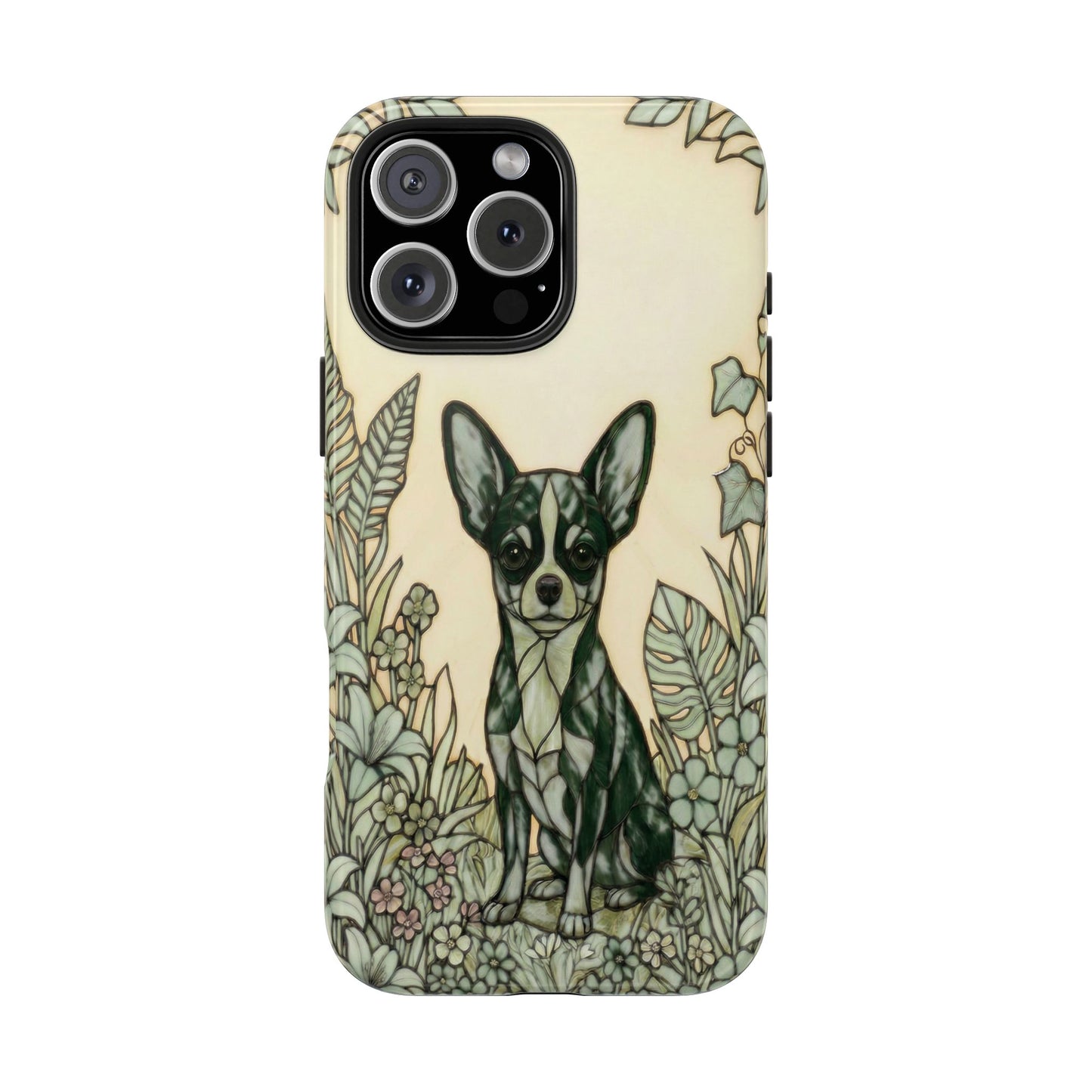 Chihuahua Stained Glass Style Tough Case — Wise & Wild Theme