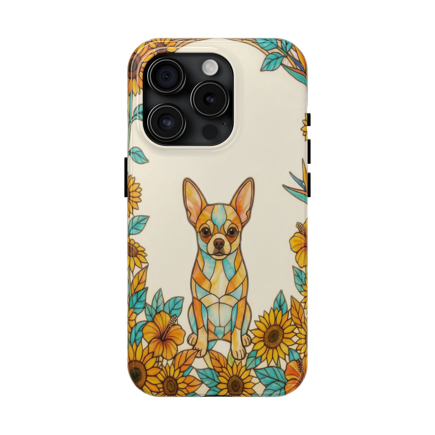 Chihuahua Stained Glass Style Tough Case — Sun & Joy Theme