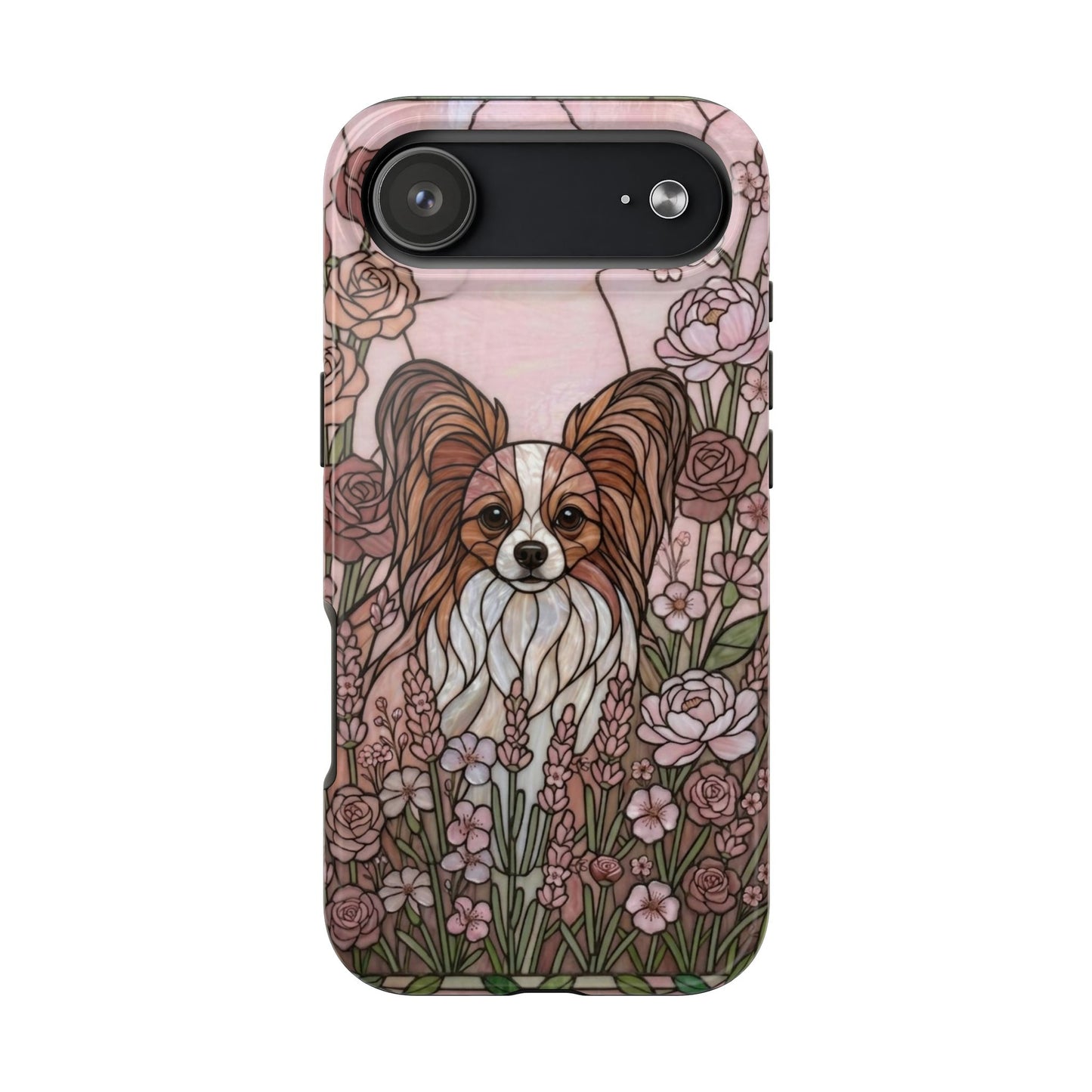 Papillon Stained Glass Style Tough Case — Rose Garden Theme