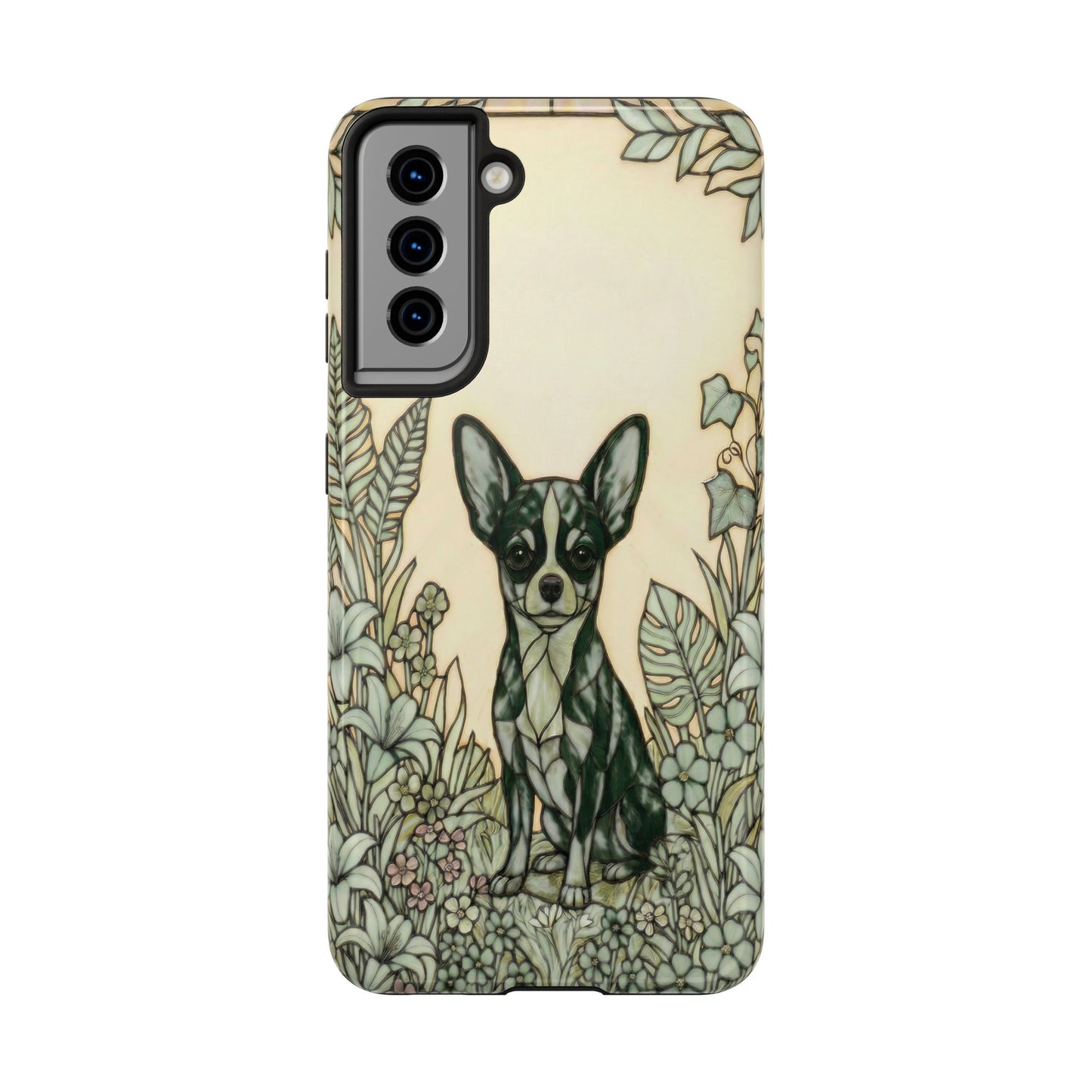 Chihuahua Stained Glass Style Tough Case — Wise & Wild Theme