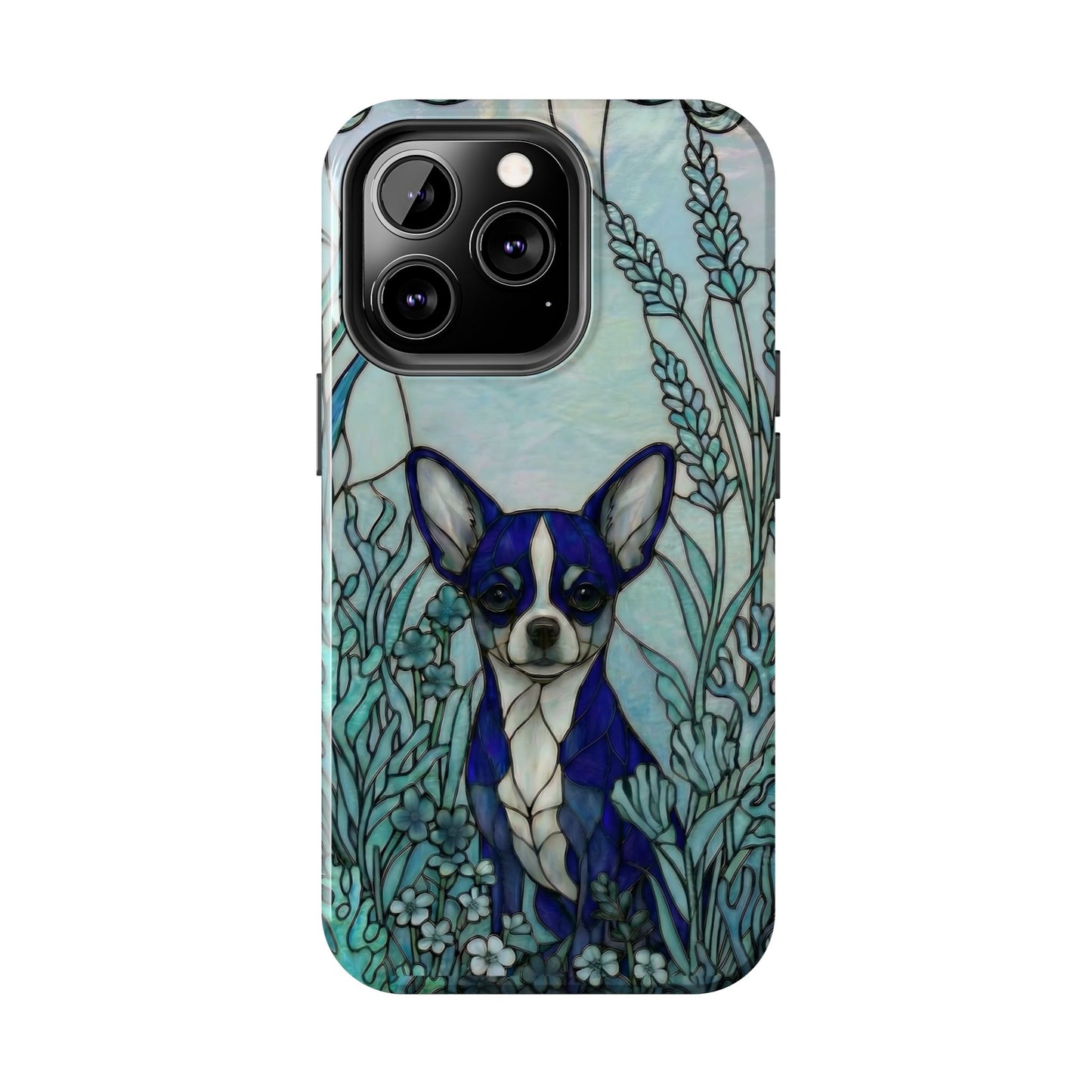 Chihuahua Stained Glass Style Tough Case — Alert & True Theme