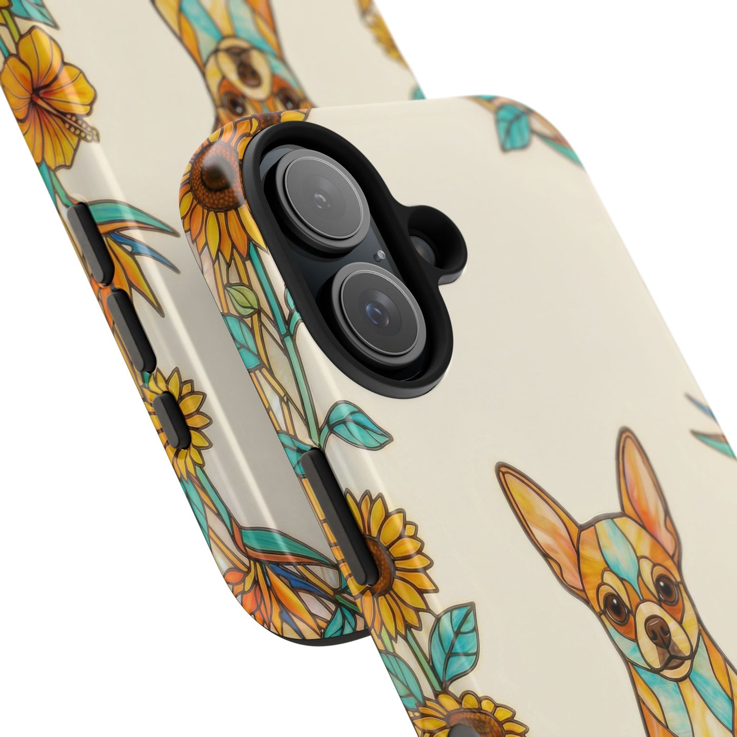 Chihuahua Stained Glass Style Tough Case — Sun & Joy Theme