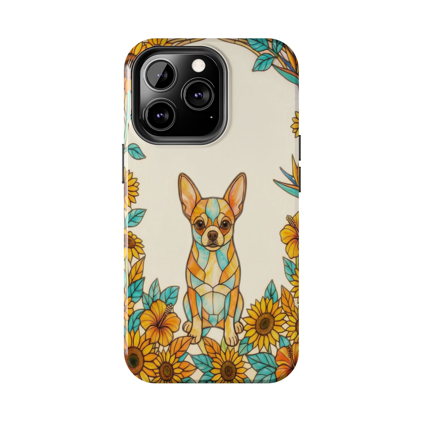 Chihuahua Stained Glass Style Tough Case — Sun & Joy Theme