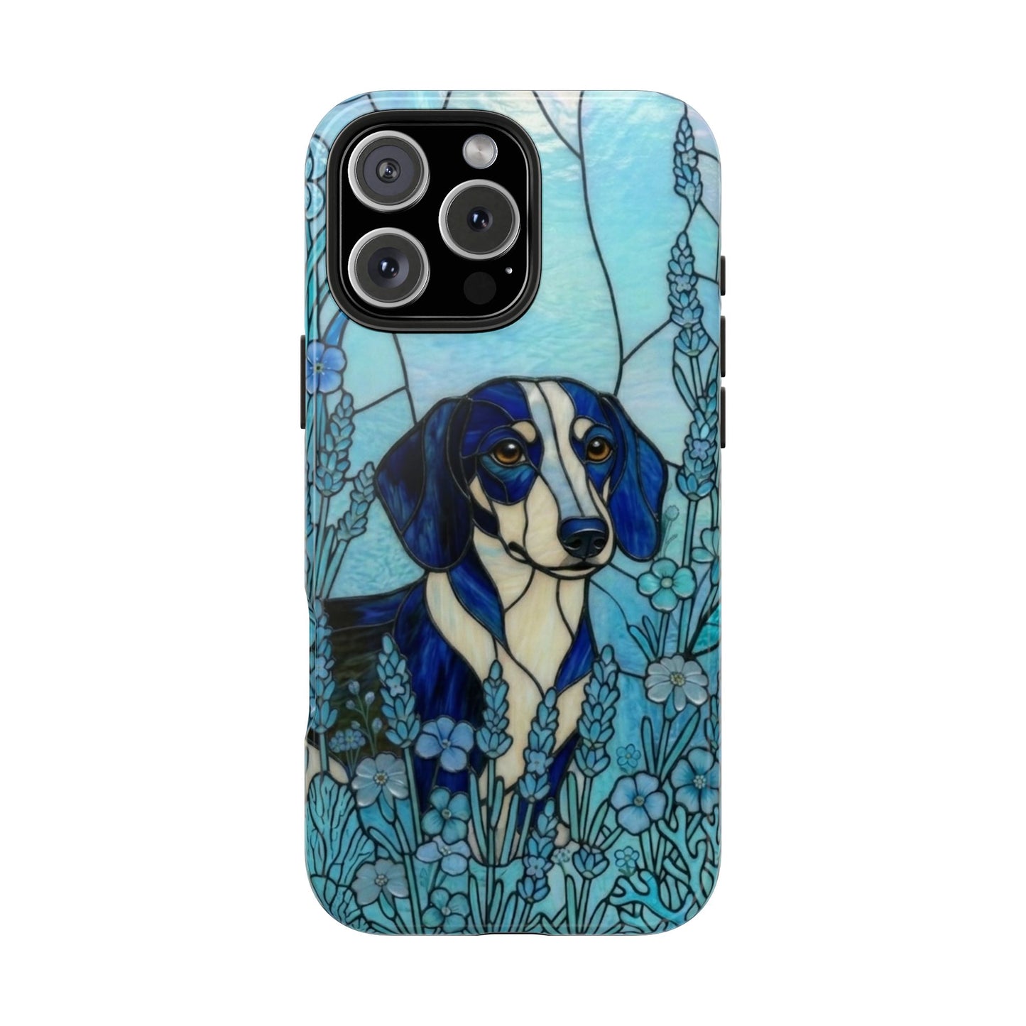 Dachshund Stained Glass Style Tough Case — Ocean Theme