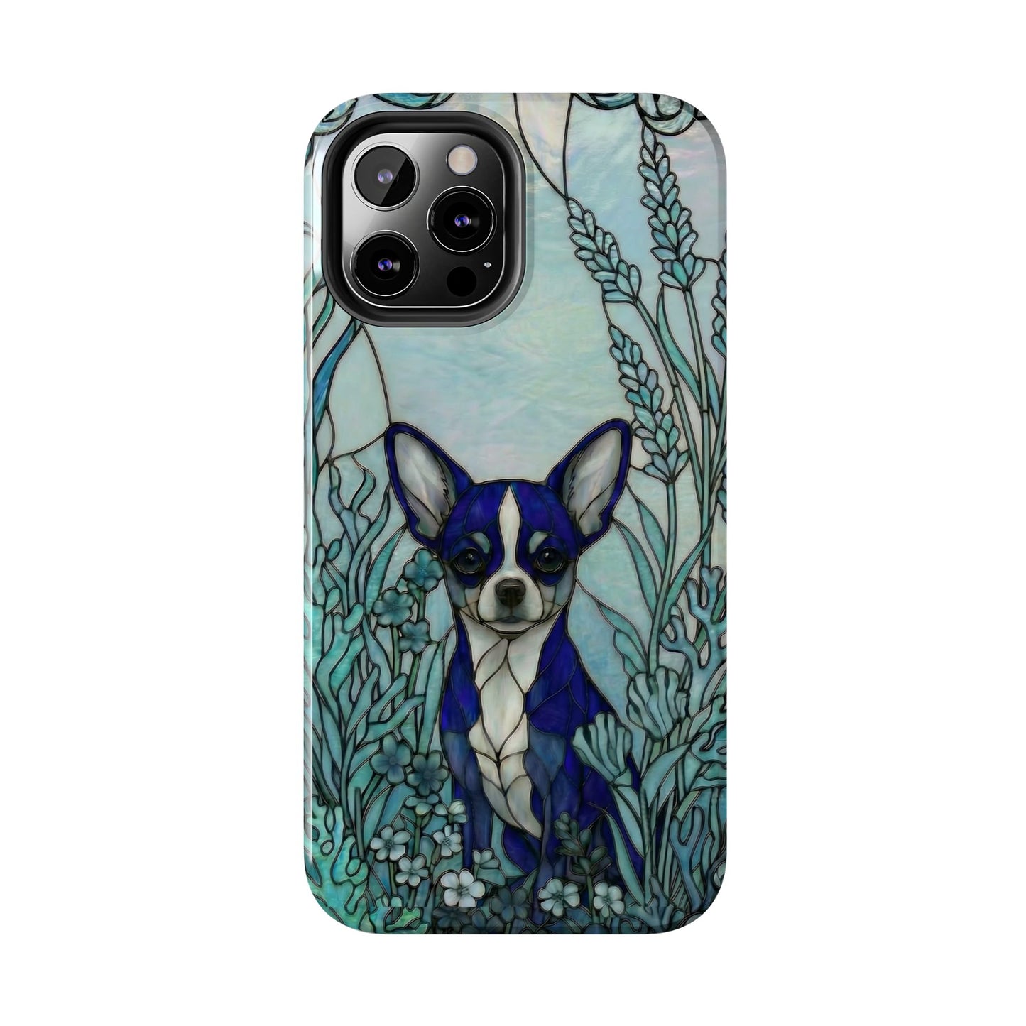 Chihuahua Stained Glass Style Tough Case — Alert & True Theme