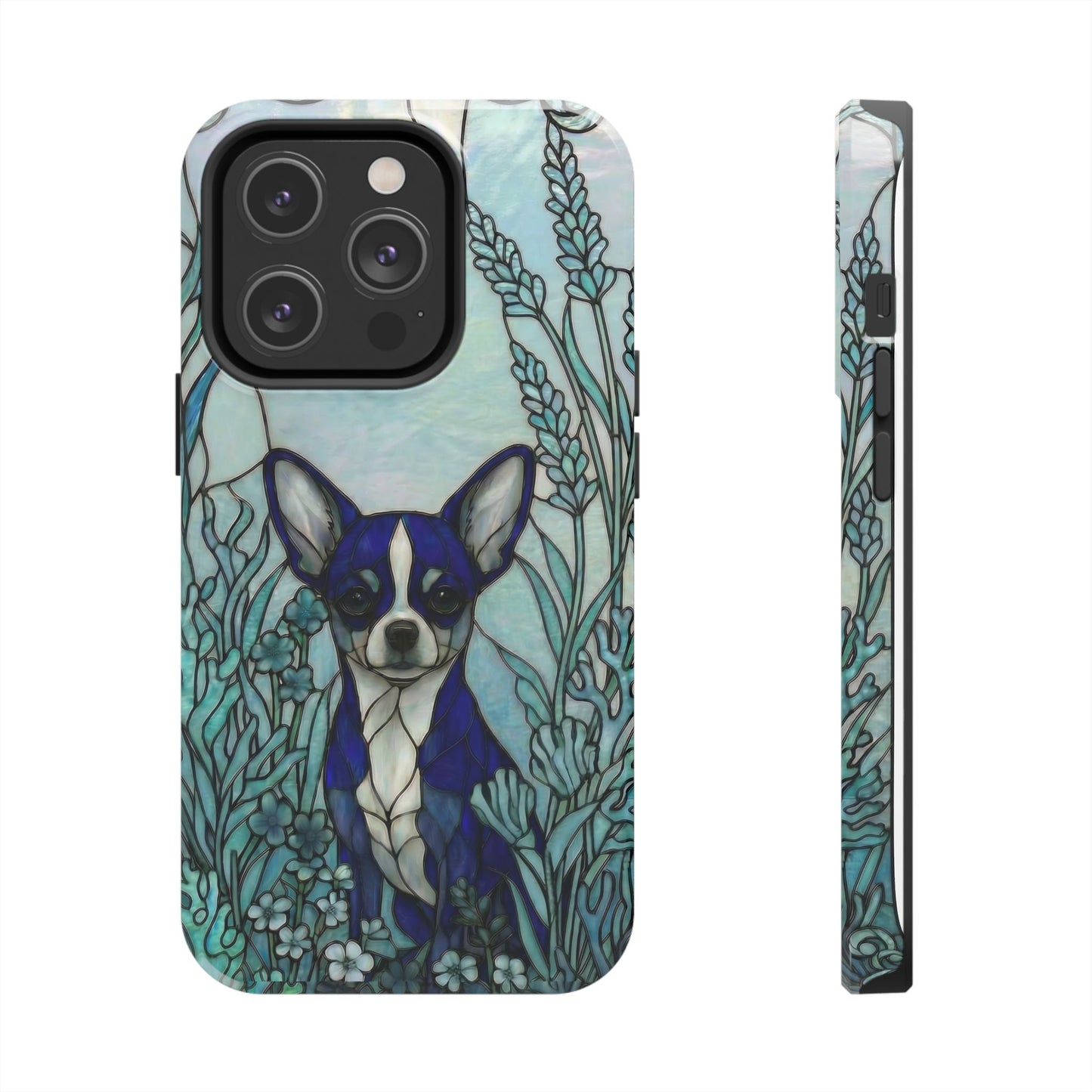 Chihuahua Stained Glass Style Tough Case — Alert & True Theme
