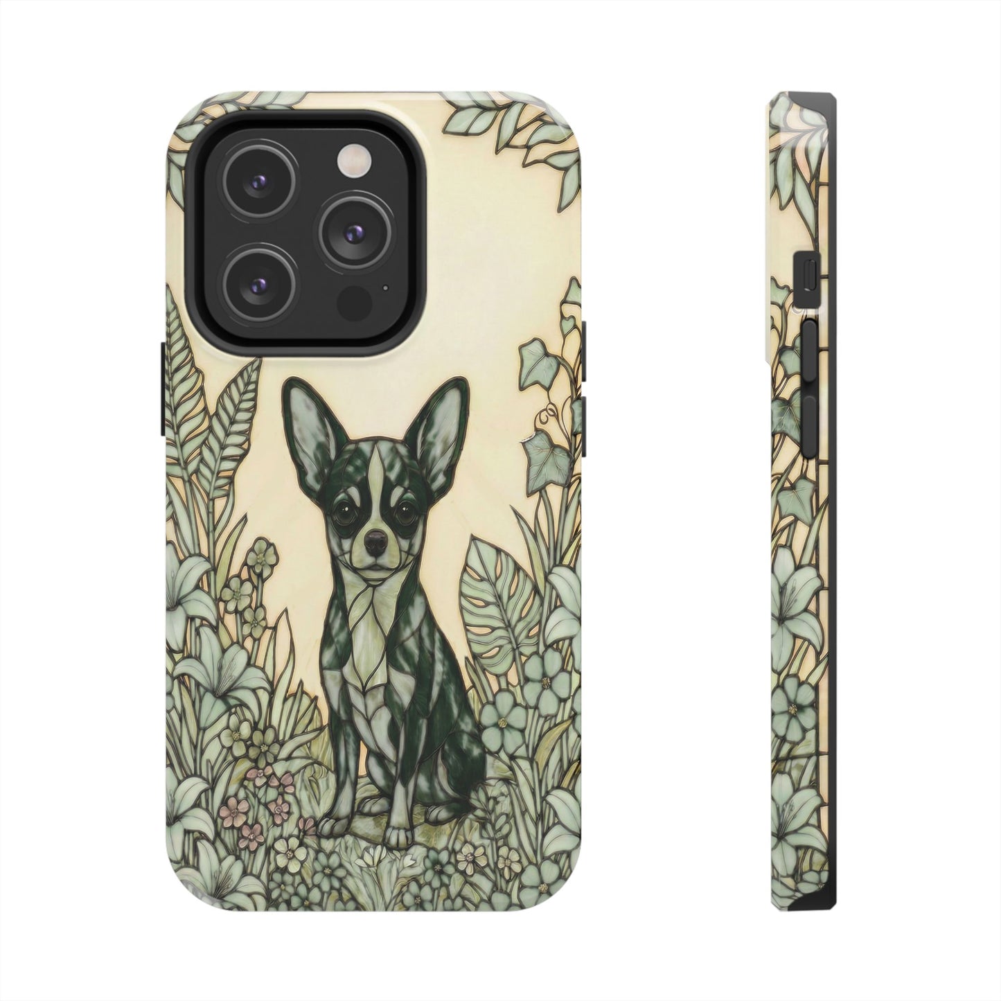 Chihuahua Stained Glass Style Tough Case — Wise & Wild Theme