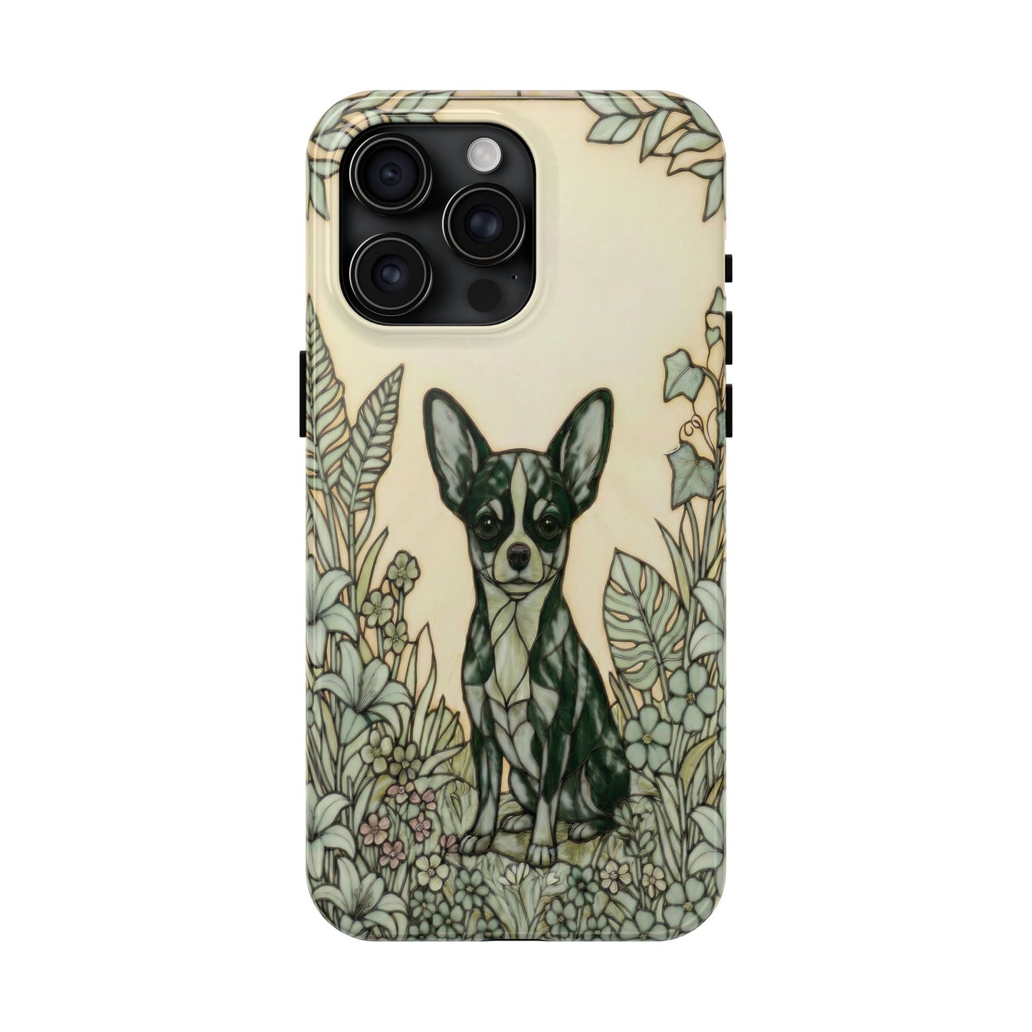 Chihuahua Stained Glass Style Tough Case — Wise & Wild Theme