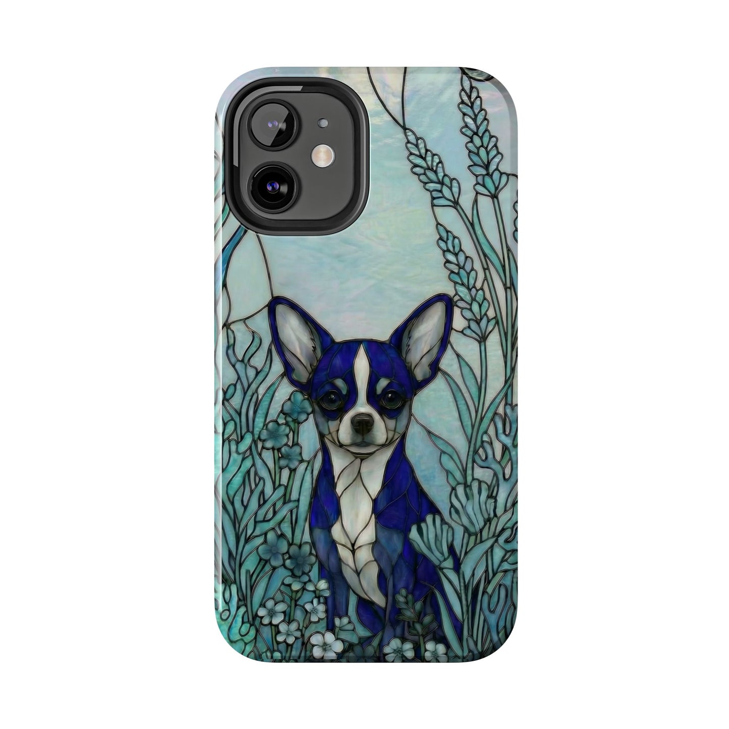 Chihuahua Stained Glass Style Tough Case — Alert & True Theme
