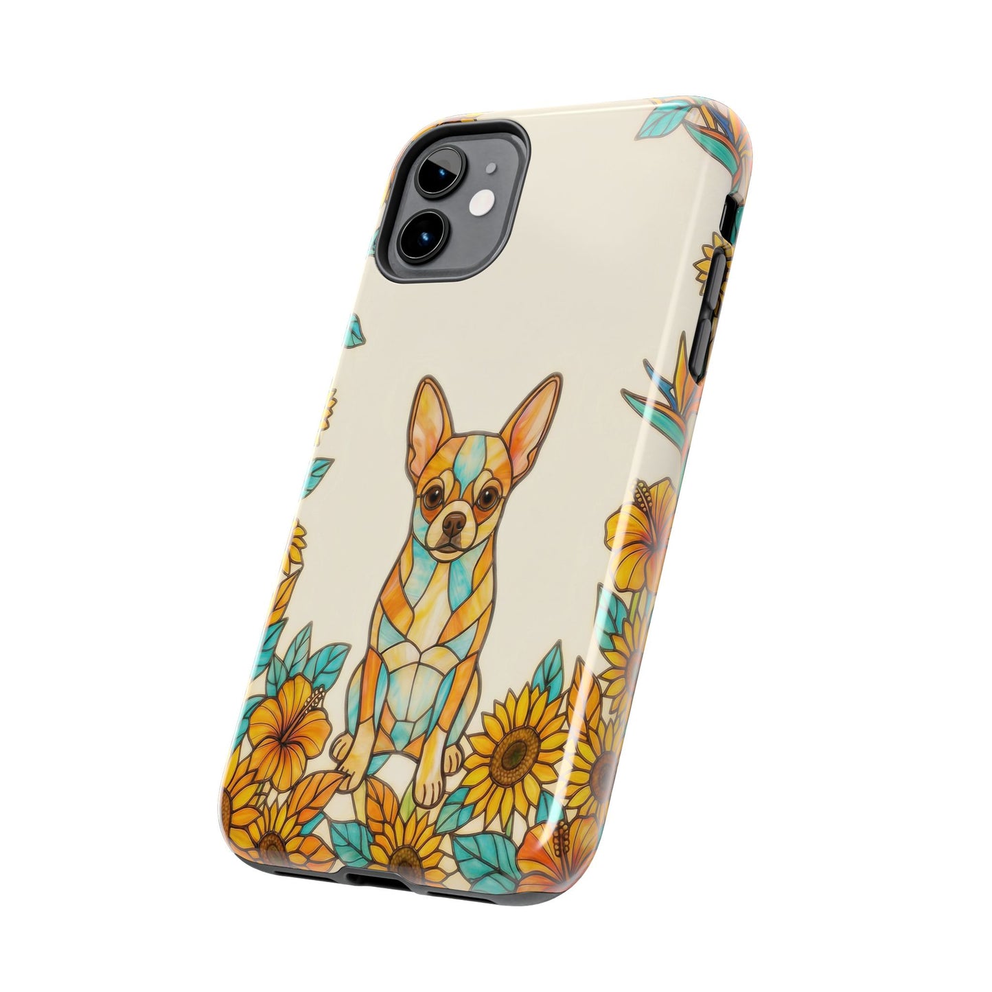 Chihuahua Stained Glass Style Tough Case — Sun & Joy Theme