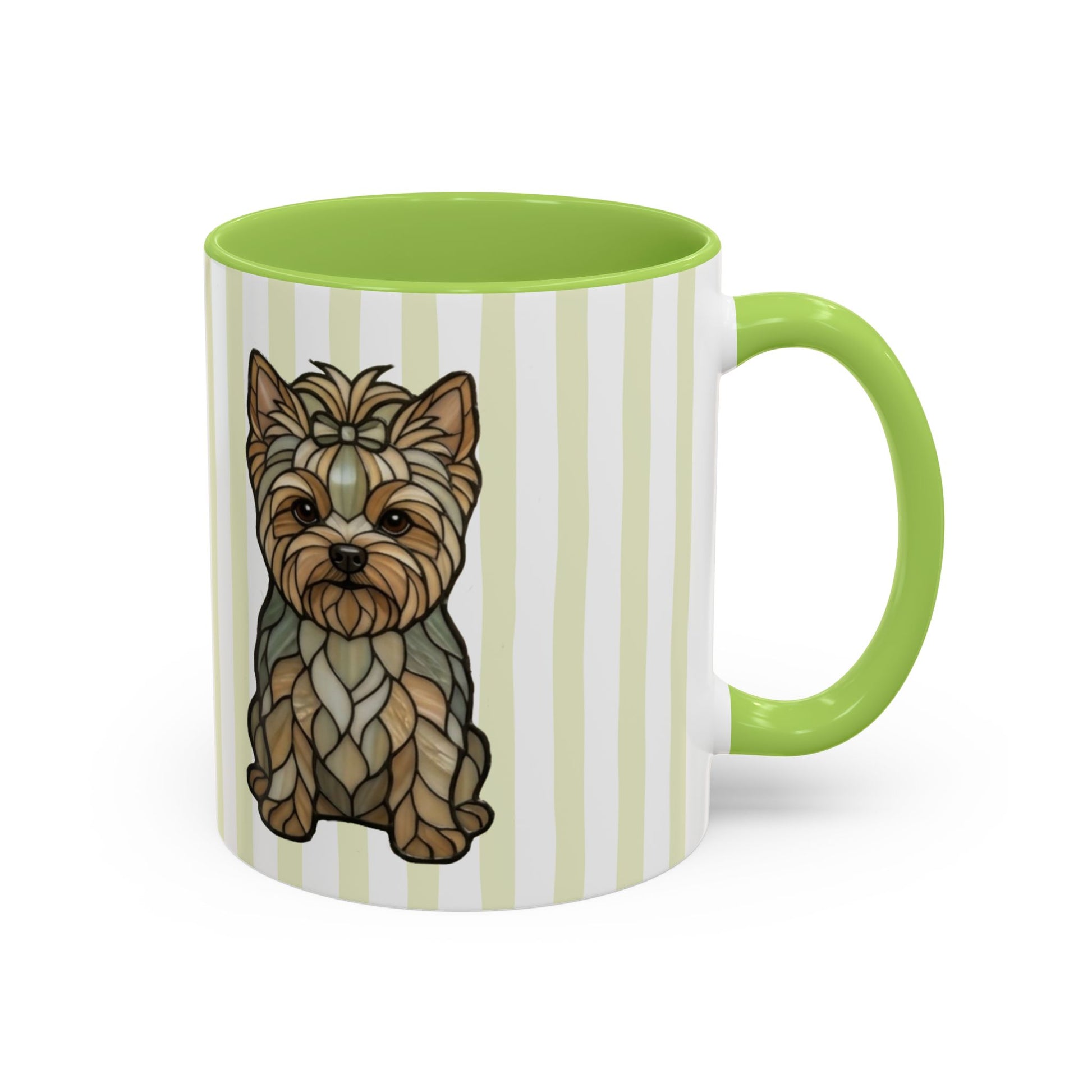 Mug with a dog illustration on a white background