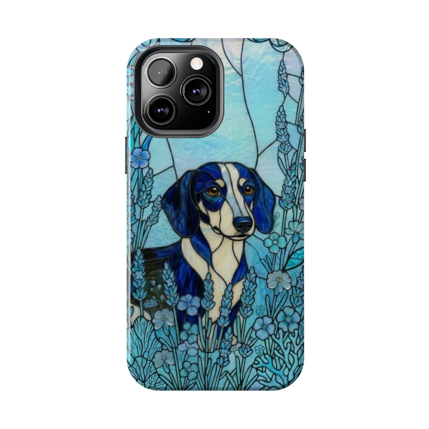 Dachshund Stained Glass Style Tough Case — Ocean Theme