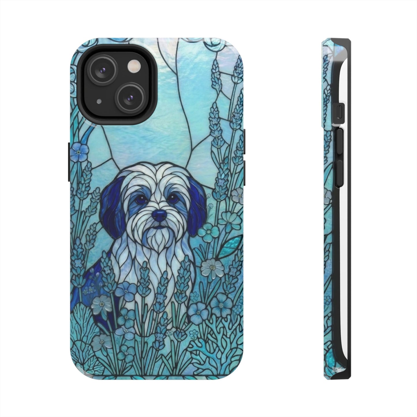Maltese Stained Glass Style Tough Case — Ocean Blue Theme
