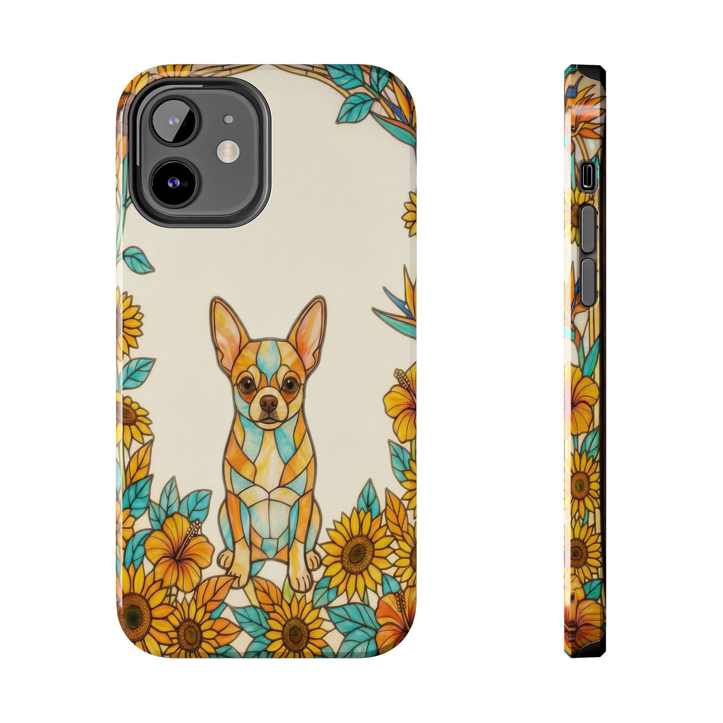 Chihuahua Stained Glass Style Tough Case — Sun & Joy Theme