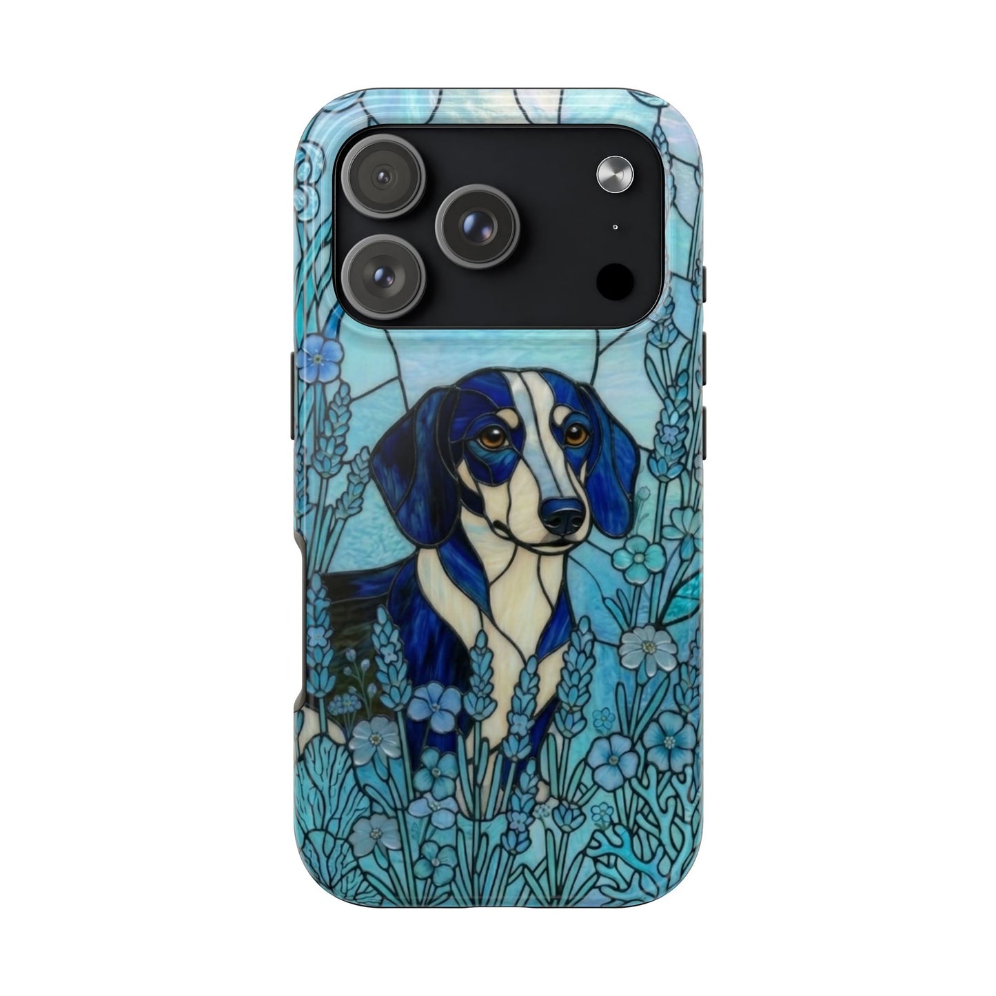 Dachshund Stained Glass Style Tough Case — Ocean Theme