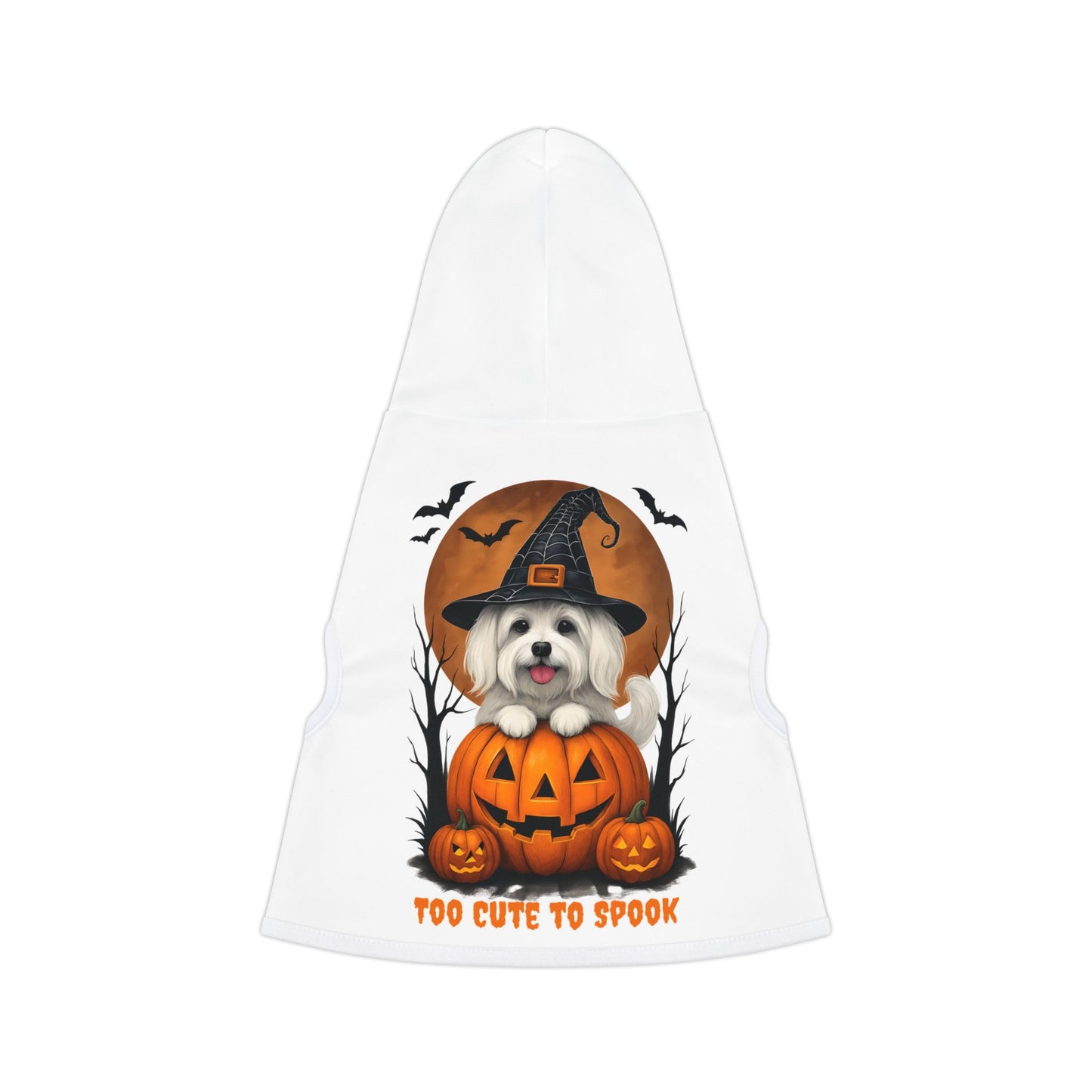 Cute Maltese White Halloween Dog Hoodie – Too Cute to Spook