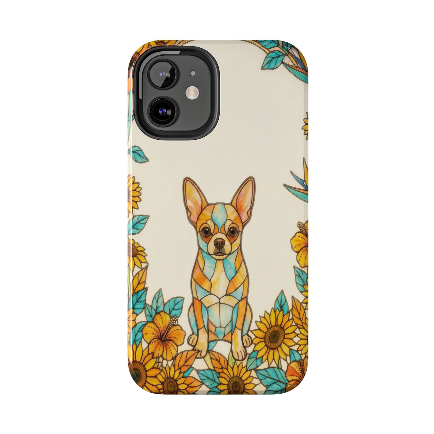 Chihuahua Stained Glass Style Tough Case — Sun & Joy Theme