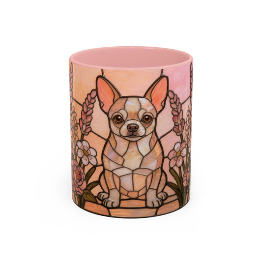 Candle holder with a dog illustration on a white background