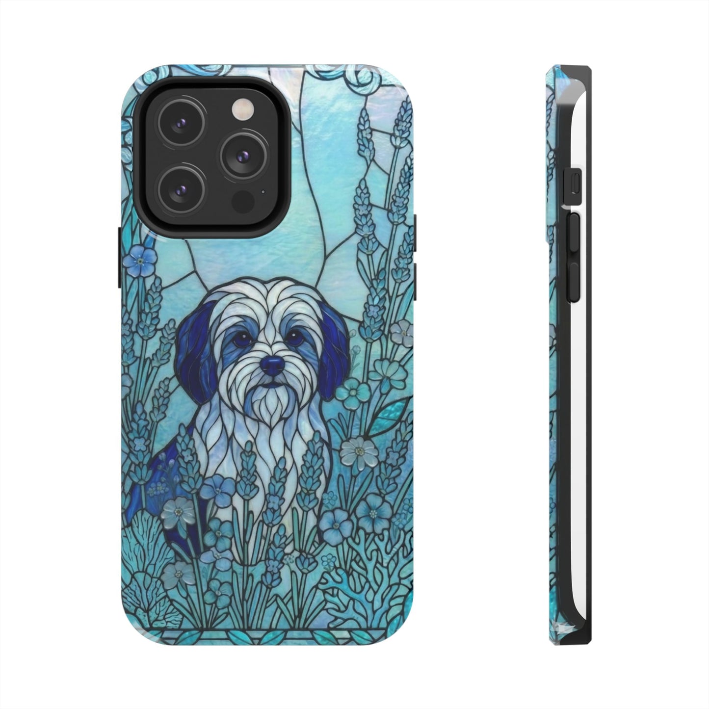 Maltese Stained Glass Style Tough Case — Ocean Blue Theme