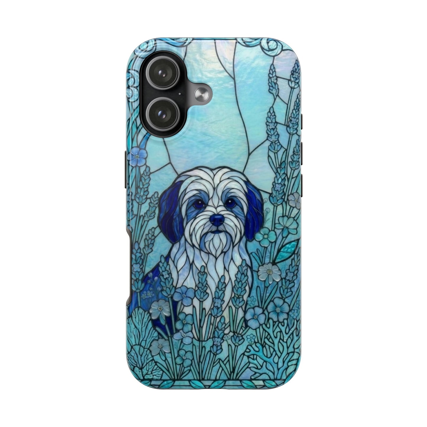 Maltese Stained Glass Style Tough Case — Ocean Blue Theme